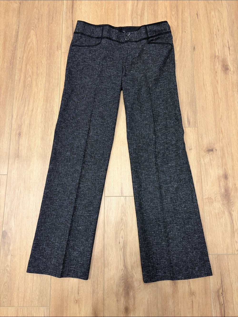Nanette Lepore Classic Wide-Leg Dress Pants - Charcoal Black